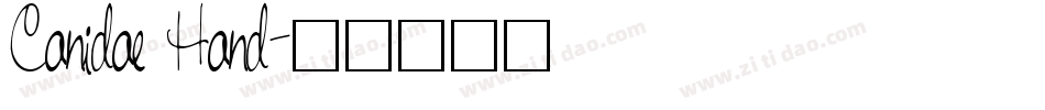 Canidae Hand字体转换